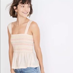 Madewell Smocked Rainbow Tank